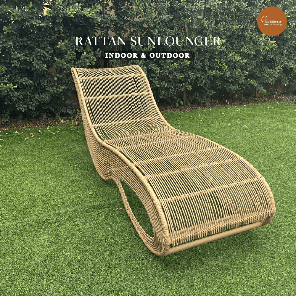 เตียงริมสระ PAREENA DECOR รุ่น COCOA CURVE SUNBED เตียงอาบแดดหวายเทียม